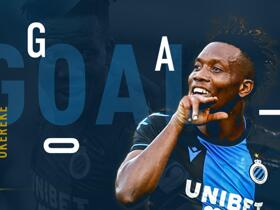 Okereke On Target In 3rd Consecutive Game In Club Brugge’s Win At Oostende