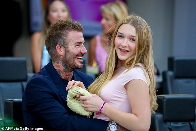 David Beckham sweetly cuddles his daughter Harper — All Football App