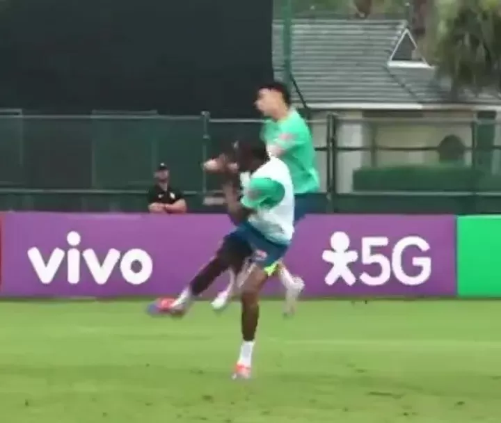 Martinelli clattered by Brazil team-mate Militao before he limps out of  training| All Football