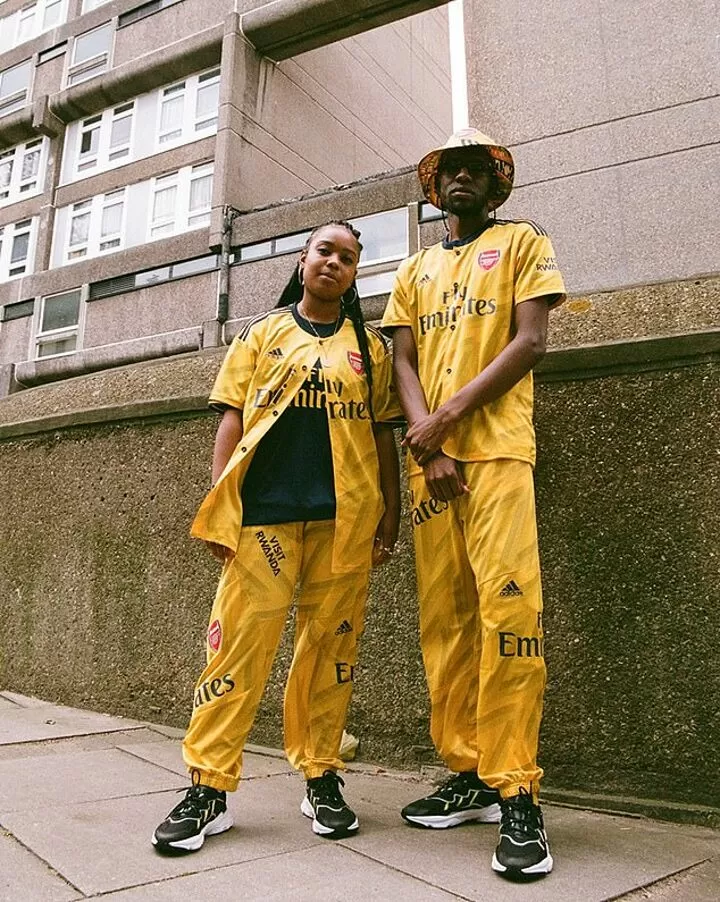Arsenal yellow tracksuit top