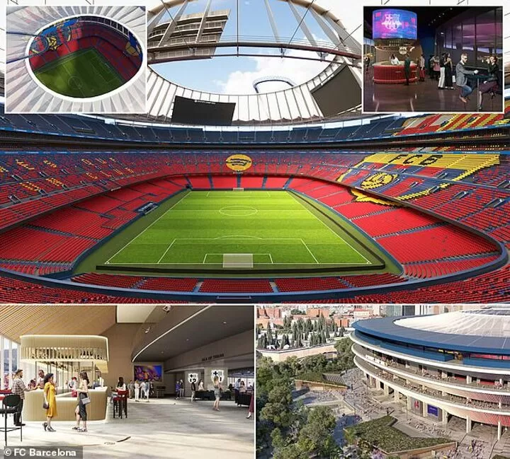 Barcelona unveil new pictures of renovated 1.25BILLION Nou Camp| All  Football
