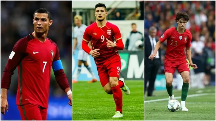 Serbia Vs Portugal Cristiano Ronaldo Joao Felix And Luka Jovic Fight For Goals All Football