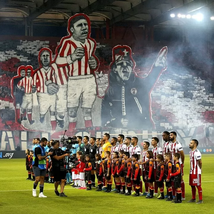 Great Tifo From Olympiacos Fans Maybe That S Why Tottenham Lost Themselves All Football