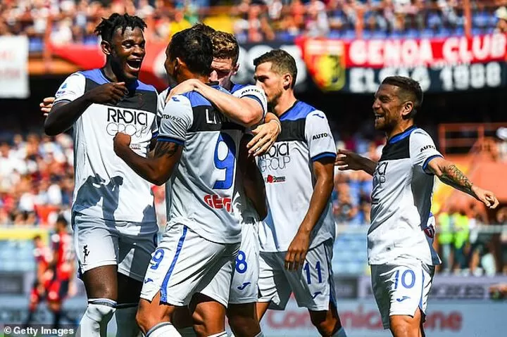 Atalanta fc sales table