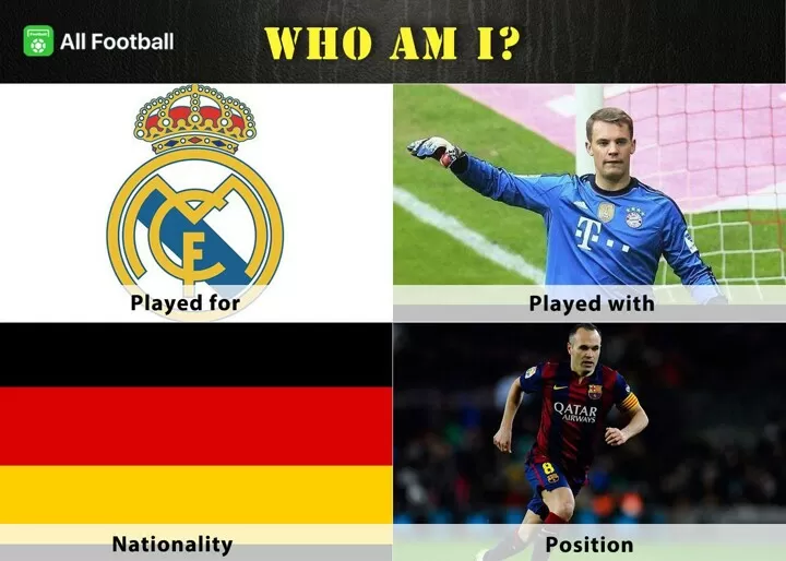 Who Am I Can You Guess The Player With These 4 Hints All Football