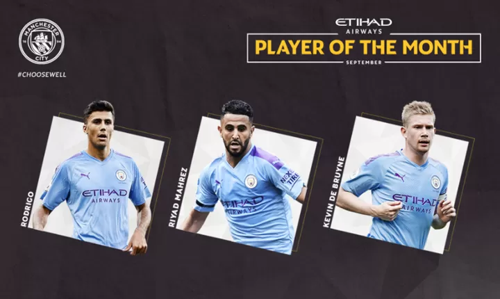 Rodri Mahrez De Bruyne Nominated Man City S September Player Of The Month All Football Download transparent city png for free on pngkey.com. rodri mahrez de bruyne nominated man