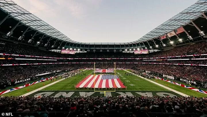 Watch as Tottenham's £1billion stadium is transformed into NFL arena in  incredible time-lapse video