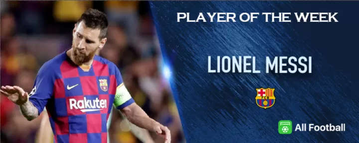 The King Of Dribbling Lionel Messi Named All Football Player Of The Week All Football