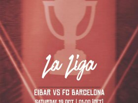 🔥 MATCHDAY!

🏟 Municipal De Ipurua

⚽ Eibar v FC Barcelona

🏆 La Liga MD 9

⏰ 1.00 PM CEST