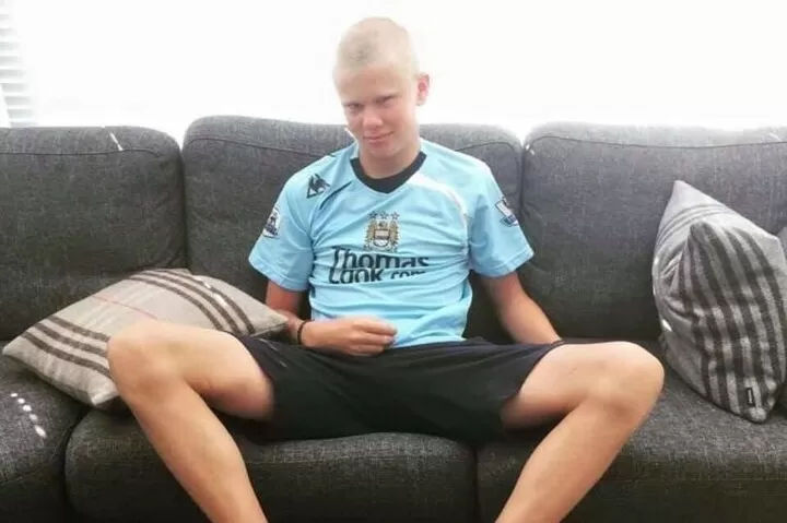 Picture Of Erling Braut Haaland Wearing Man City Shirt Surfaces All Football