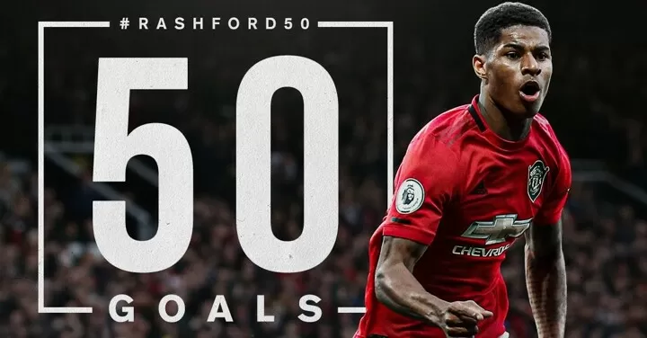 Congratulations Rashford Scores 50 Goals For Man Utd Since His Debut In 2016 All Football