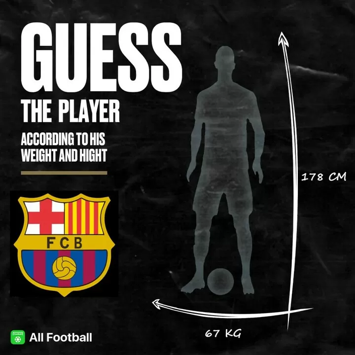 Guess The Player 178 Cm And 67 Kg From Barcelona Who Is He