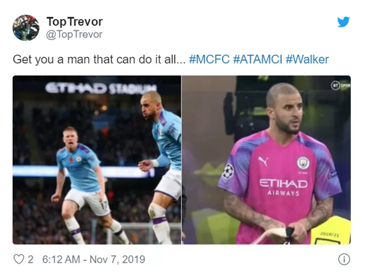 Best Kyle Walker Tweets Memes After Man City Defender Makes Goalkeeping Debut All Football