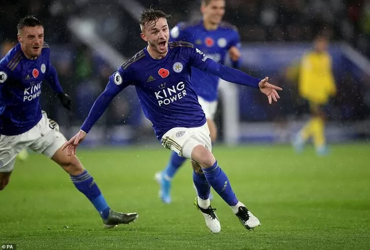 Leicester 2 0 Arsenal Jamie Vardy And James Maddison Move Foxes Into Second Spot All Football