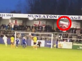 7th-tier side keeper skies a penalty into stands and breaks stadium light 🎥
