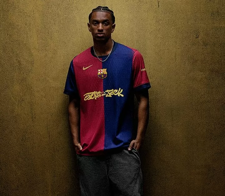 Why does Barcelona have a Travis Scott 'Cactus Jack' logo on its jersey for clash against Real Madrid