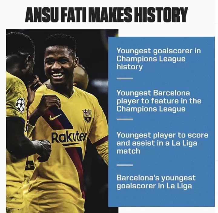 Fati Scores In Ucl La Liga At Just 17 Years Old While You Were Are All Football