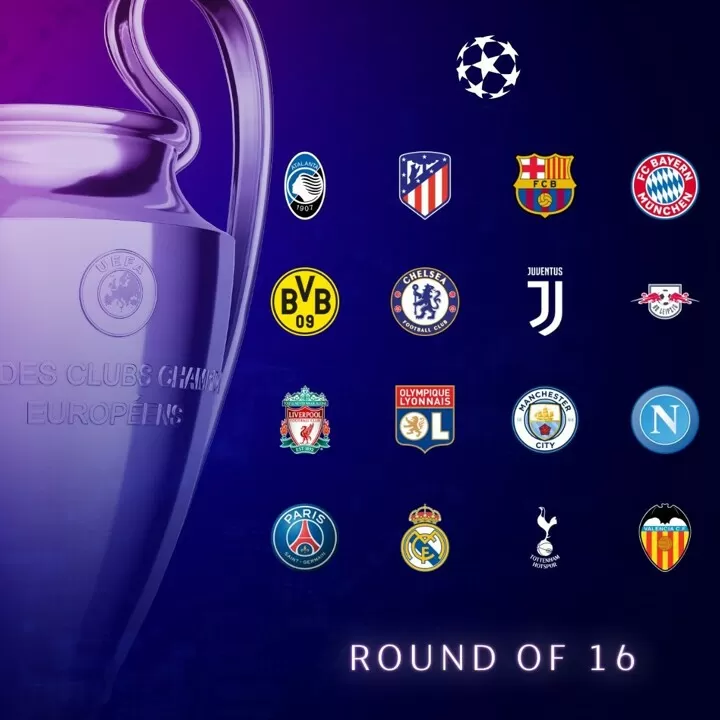 UCL last 16 confirmed as all teams from 
