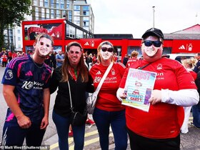 Nottingham Forest fans mock Gary Neville with chants and masks after he’s banned