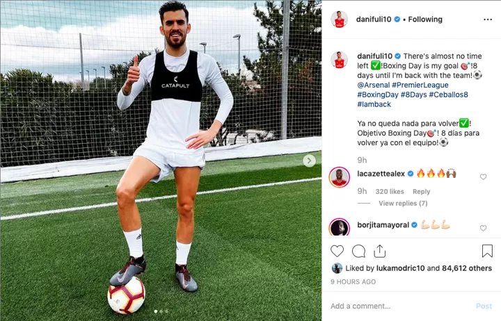 Ceballos Targets Boxing Day Return While Continuing Recovery Following An Injury All Football
