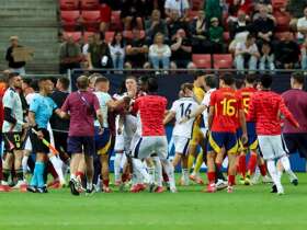 McAtee 'happy' with England response as mass brawl kicks off after Spain victory