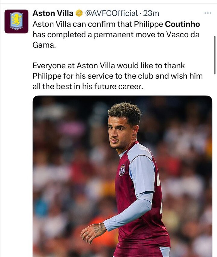 Chemise De Football ASTON VILLA 2021/22 SIGNÉE Par Philippe Coutinho - Authentifiée - Pièce Rare Collector