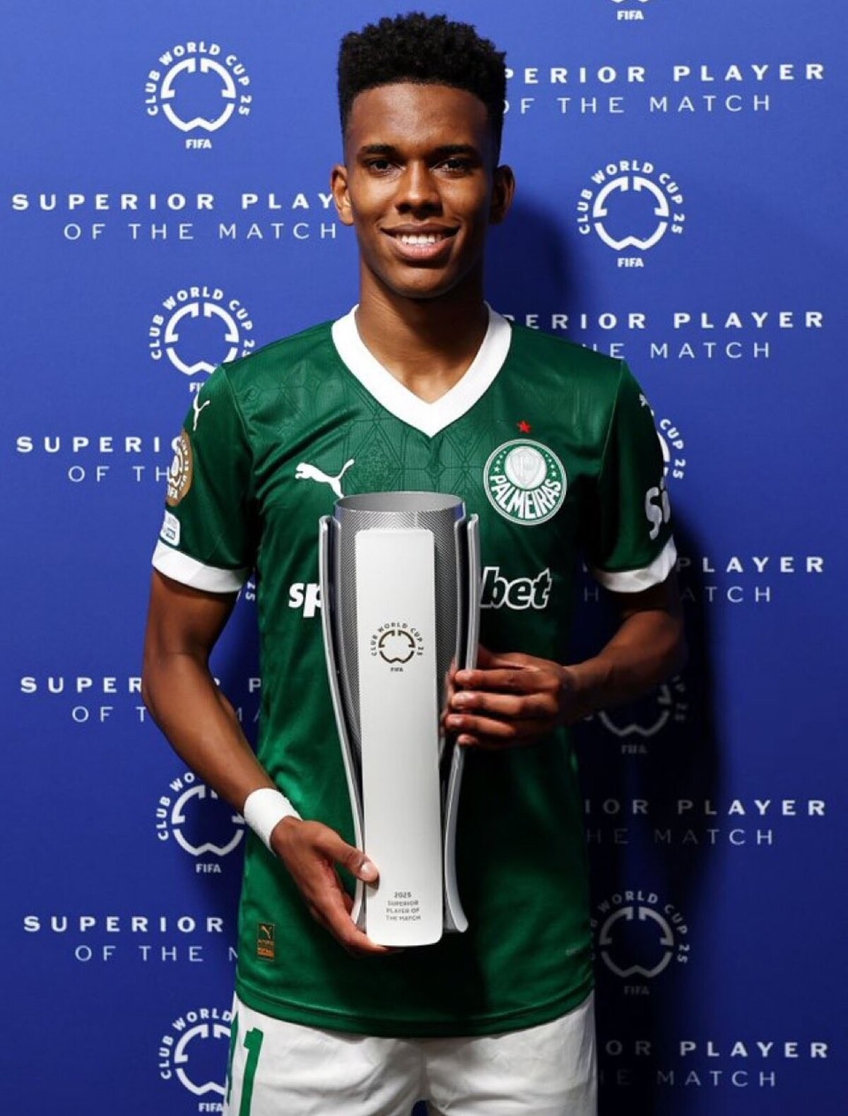 OFFICIAL: Estevao awarded POTM in Palmeiras VS Chelsea | AllFootball