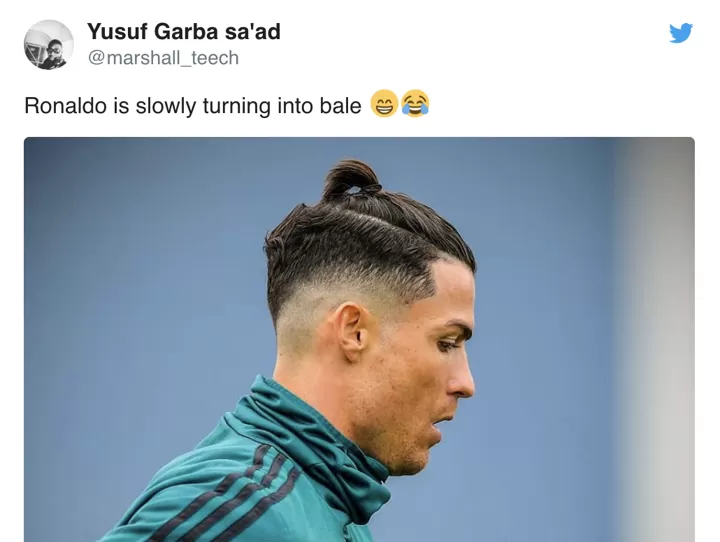 Ronaldo Shows Off New Ponytail Hairstyle But Fans Mock Him For