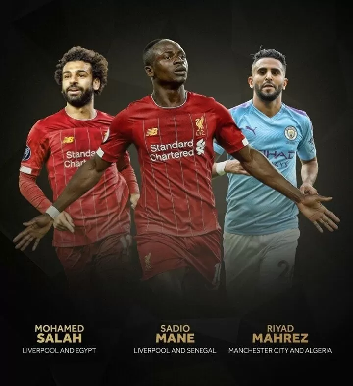 Mahrez, Sadio Mané e Mohamed Salah são indicados para Jogador