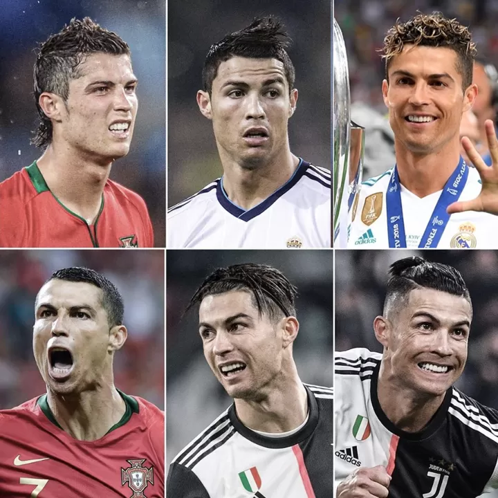 Different style, the same superstar! Which is your favorite haircut of  Ronaldo?| All Football