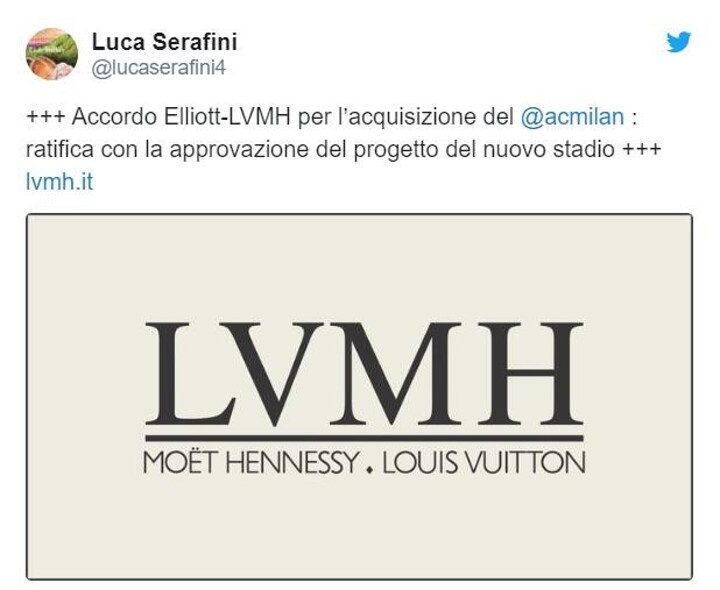 Louis Vuitton group 'reach agreement with Elliott over purchase of Milan