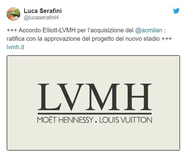 LOUIS VUITTON TO ACQUIRE AC MILAN (?!)