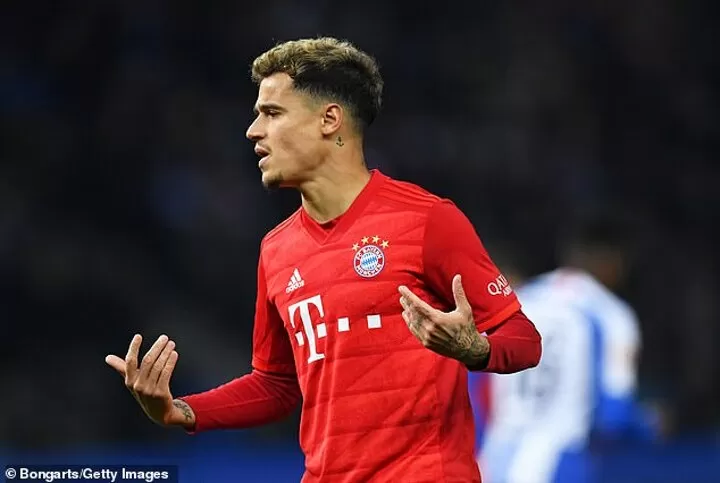 Philippe coutinho cheap bayern munich jersey