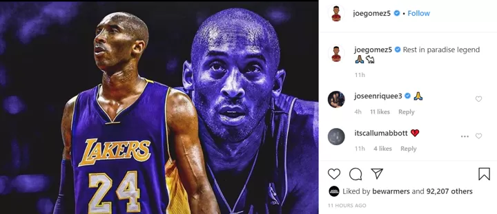 Gerrard and Liverpool stars pay tribute to Kobe Bryant