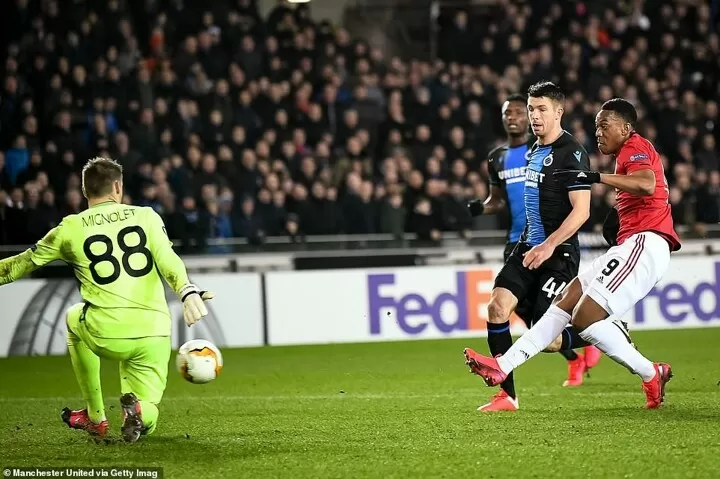Brugge 1 1 Man Utd Martial Earns Precious Away Goal Advantage For