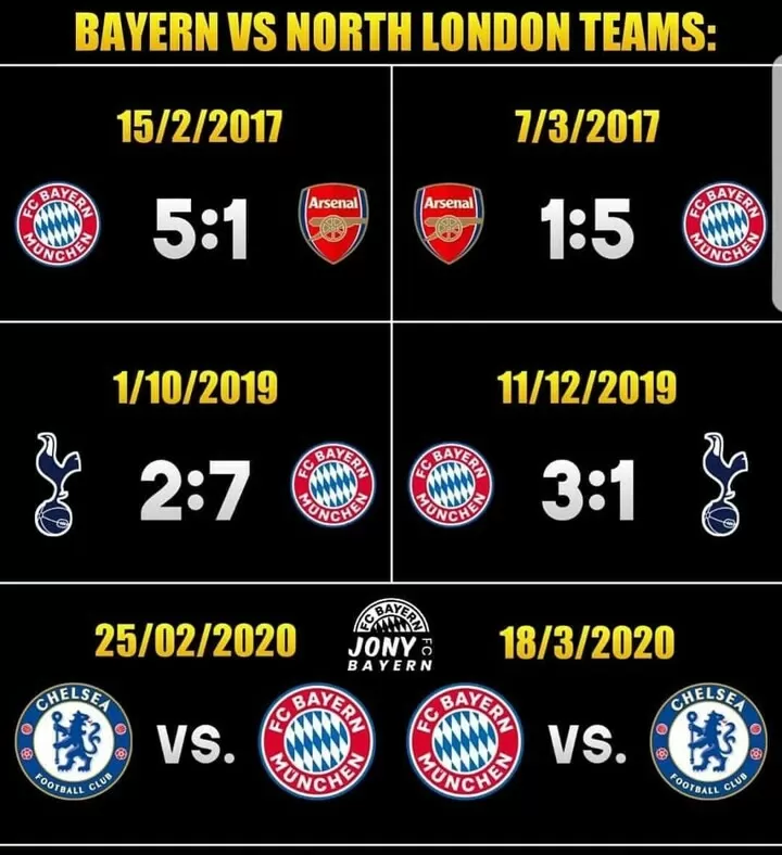 5 1 Arsenal 7 2 Spurs What Will Happen This Time As Bayern Visit Chelsea All Football