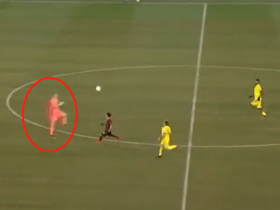 MLS keeper saves a shot in midfield by hand & only gets YELLOW card 😱🤔