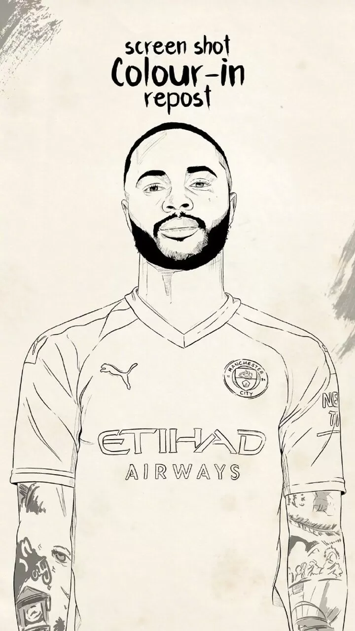 City Colour-In Ep1: Show your imagination & creativity with this Raheem  Sterling | All Football