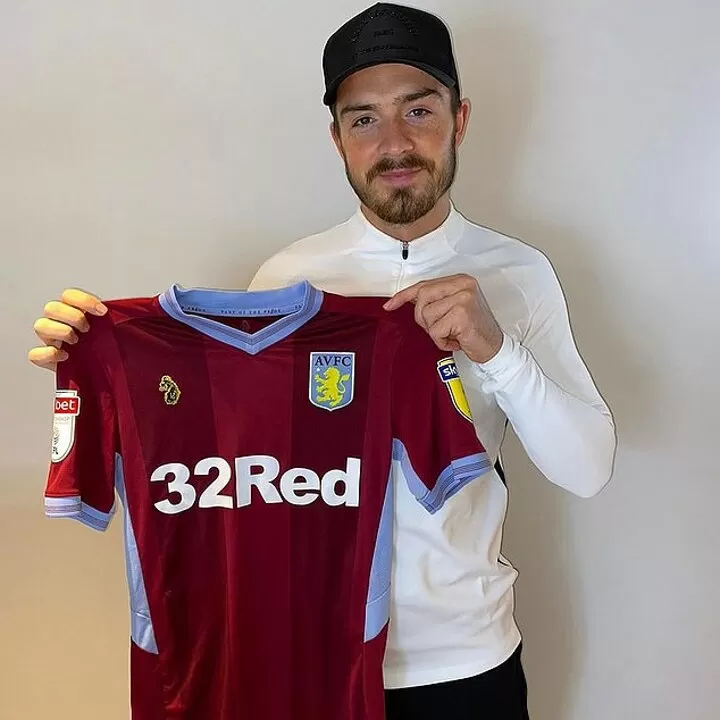 Aston villa sales shirt grealish