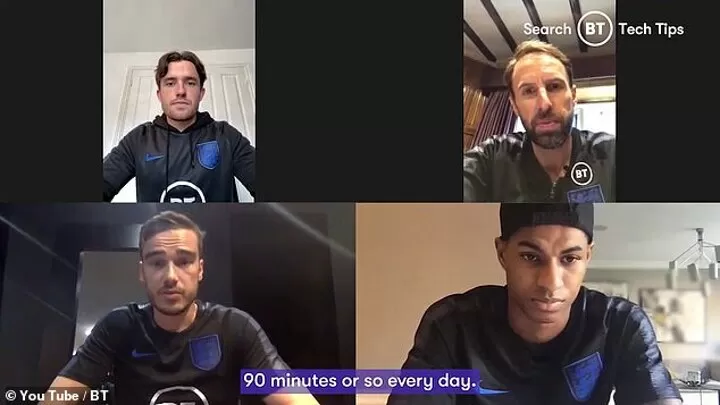 England Lads Share Workout Pain Receive Motivational Zoom Call From Southgate All Football