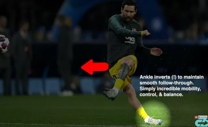 Messi Almost Sprains Ankle With Every Free Kick Secret To His Bizarre Skill All Football