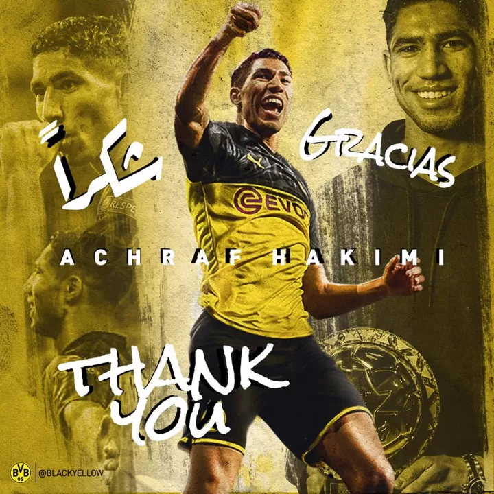 Official Dortmund Confirm Achraf Hakimi Leaves The Club Amid Inter Links All Football