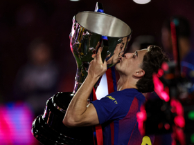 Gavi credits father figure Flick after Barcelona's title win