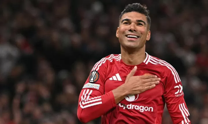 Casemiro akiwa kwenye jezi ya Manchester United akihusishwa na Inter Miami