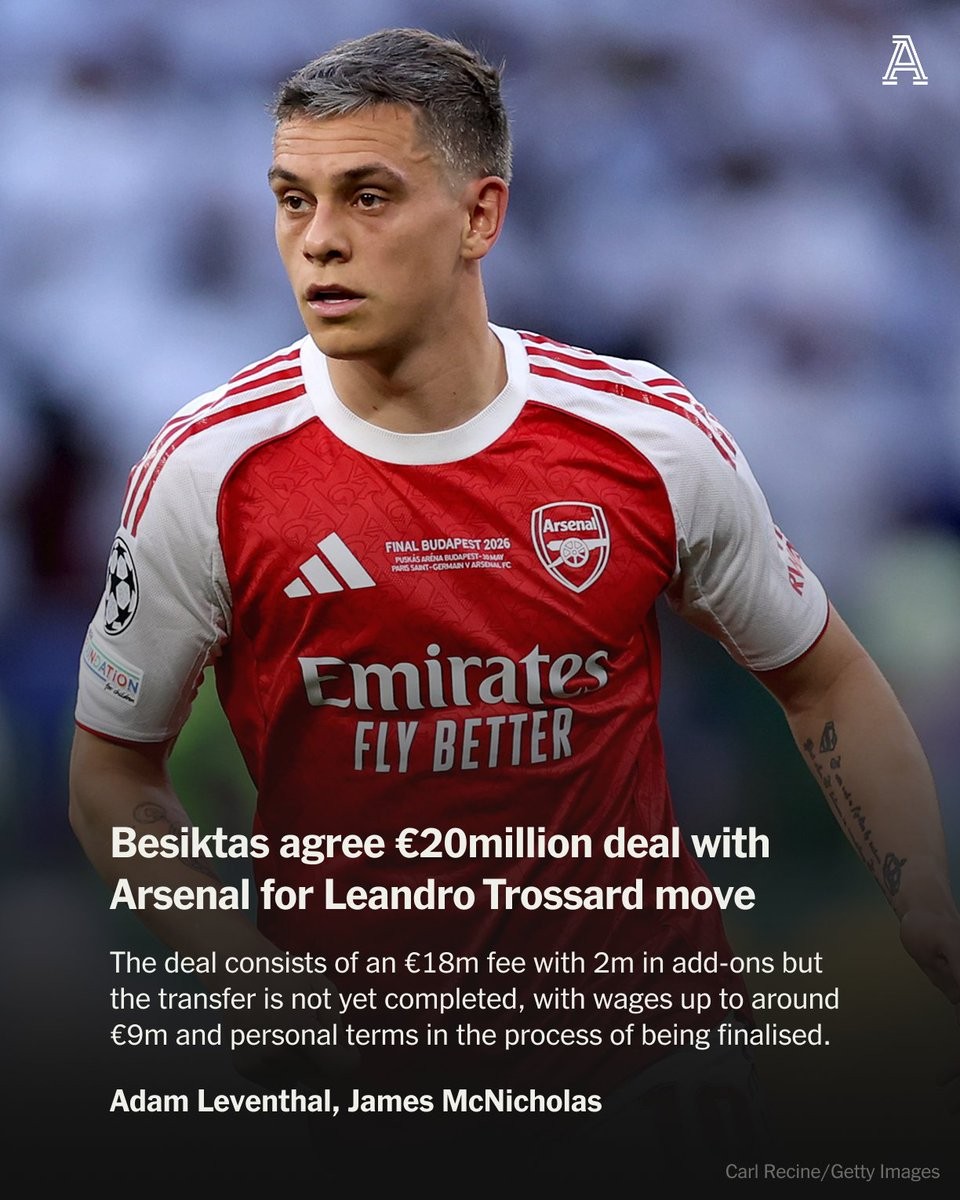 Besiktas agrees to €20m deal with Arsenal for Trossard