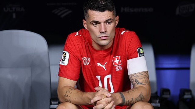 Switzerland's Xhaka accuses referee of 'killing the game' with red card that left teammate in tears