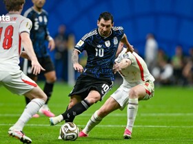 世界杯单场对英格兰完成10次过人，梅西为1986年老马后首位