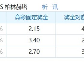 彩民支持率：波鸿vs柏林赫塔，客胜误差值-11%，支持率偏冷