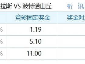 彩民支持率：帕尔梅拉斯vs波特诺山丘，主胜支持率明显偏冷