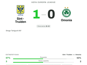 Sint-Truiden 1-0 Omonia